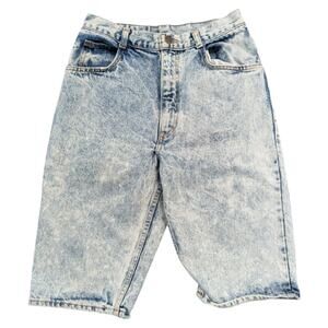80s/90s acid-washed No Excuses Denim Capri Shorts